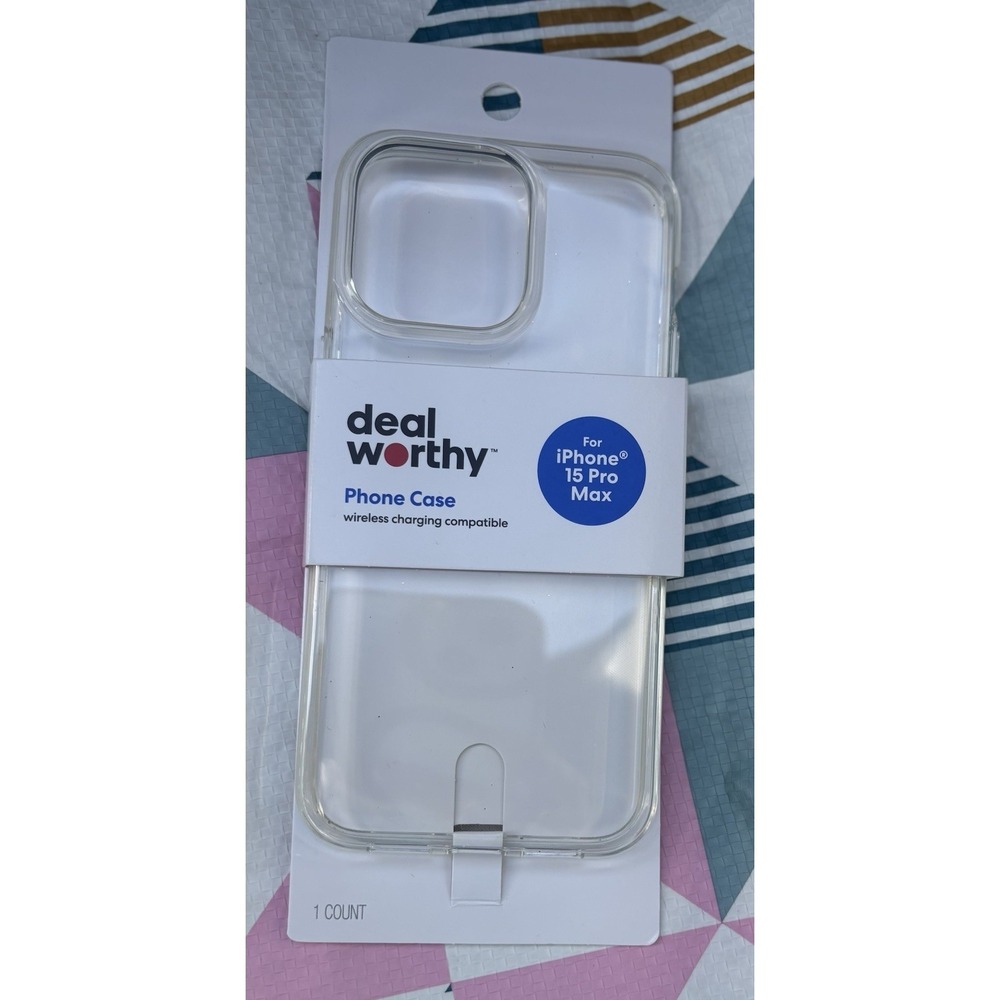 dealworthy iPhone 15 Pro Max Case - Clear, Lightweight, Scratch-Free